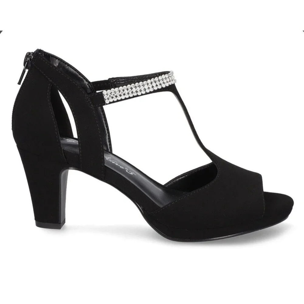 Easy Street Womens Flash Pumps Black Lamy - 6.5M 193073876365